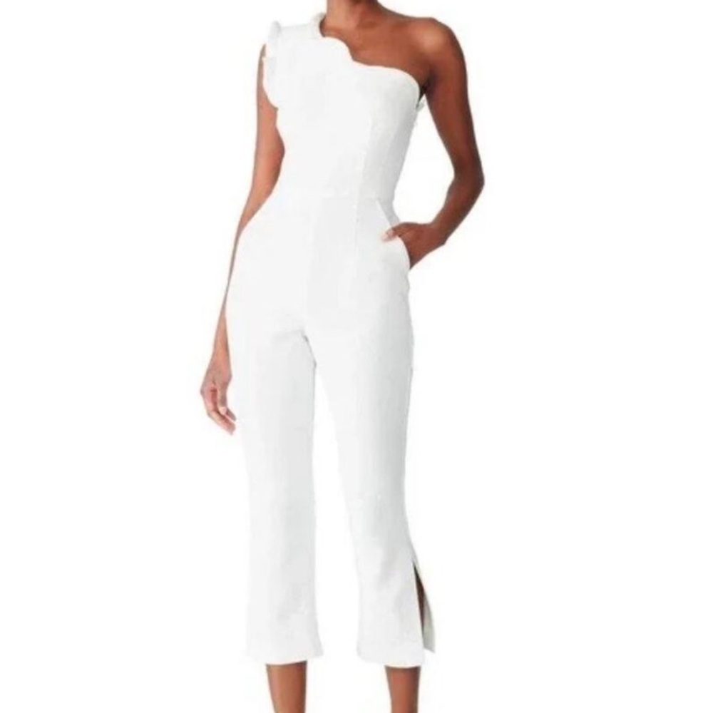 Black Halo white jumpsuit